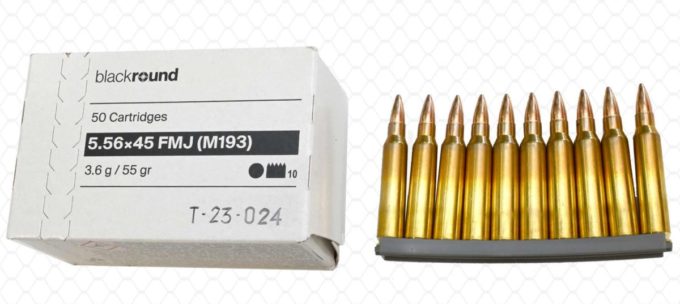5.56×45 FMJ M193 3.6 g / 55 grs  200CPS