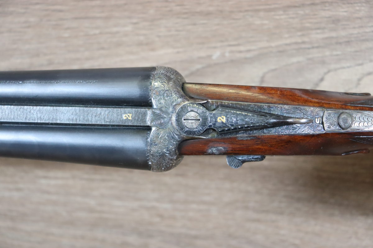 Juxtaposé lisse Paire numéro 2 crosse anglaise jaspé - gravé - BEG