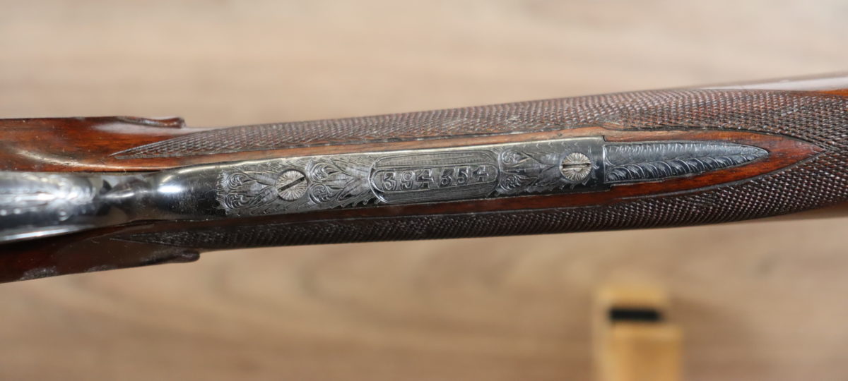 Juxtaposé lisse Paire numéro 2 crosse anglaise jaspé - gravé - BEG